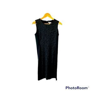 New York & Company black animal print dress